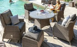a casa mia Sessel Florenz 2 Champagner,Braun