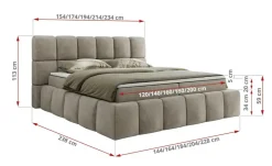 Best Boxbett mit Bettkasten Beige