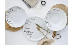 CreaTable Pastateller 4er Set Europa Weiß