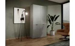 Best Drehtürenschrank 4 türig Grau,satiniert