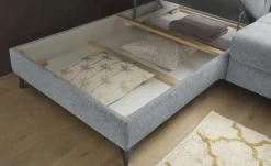 Best Ecksofa inklusive Sitztiefenverstellung Sydney Hellgrau
