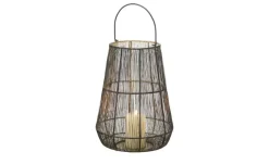 Best HOME STORY Windlicht Schwarz,Goldfarben