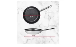 Best Meisterkoch Edelstahlpfanne 24 cm LINUS silberfarben