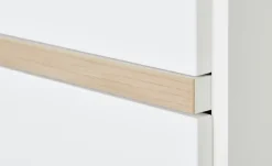 Best Mia & Mo Kleiderschrank Clea Weiß,Eiche (Nachbildung)