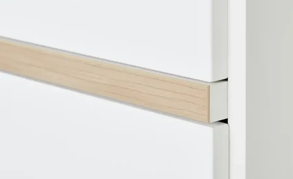 Best Mia & Mo Kleiderschrank Clea Weiß,Eiche (Nachbildung)
